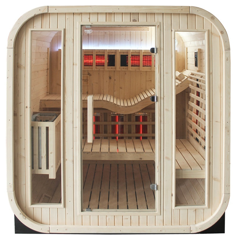 SAUNA OGRODOWA KOMBO FIŃSKA - INFRARED BECZKA MOLDE-A 4-6 OSOBOWA 180x200 CM 2W1