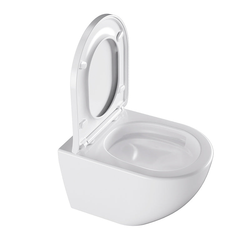 MISKA WC WISZĄCA TORNADO NERO-WH-02 BIAŁA DESKA WOLNOOPADAJĄCA DUROPLAST NERO-WH-02