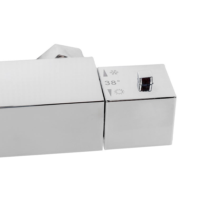 BATERIA WANNOWA ŚCIENNA PRYSZNICOWA ZESTAW Z TERMOSTATEM T202A CHROM T202A