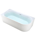 WANNA WOLNOSTOJĄCA PRZYŚCIENNA RIO 504B LEWA BIAŁA PRZELEW BIAŁY 150x75 CM RIO-504B-L-P-WH