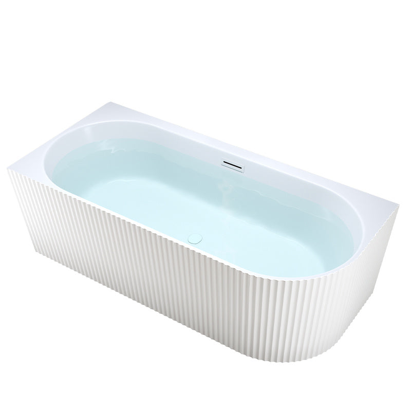 WANNA WOLNOSTOJĄCA PRZYŚCIENNA RIO 504B LEWA BIAŁA PRZELEW BIAŁY 150x75 CM RIO-504B-L-P-WH