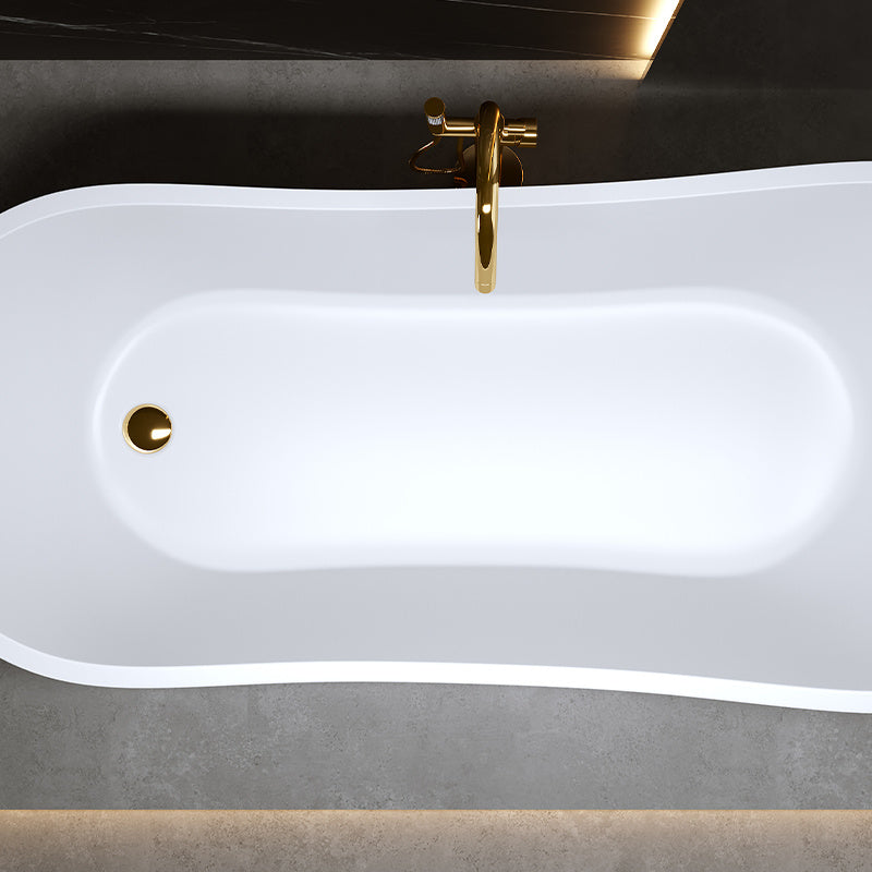 WANNA WOLNOSTOJĄCA FORTE 520C BIAŁA PRZELEW ZŁOTY 170x75 CM FORTE-520C-P-GL