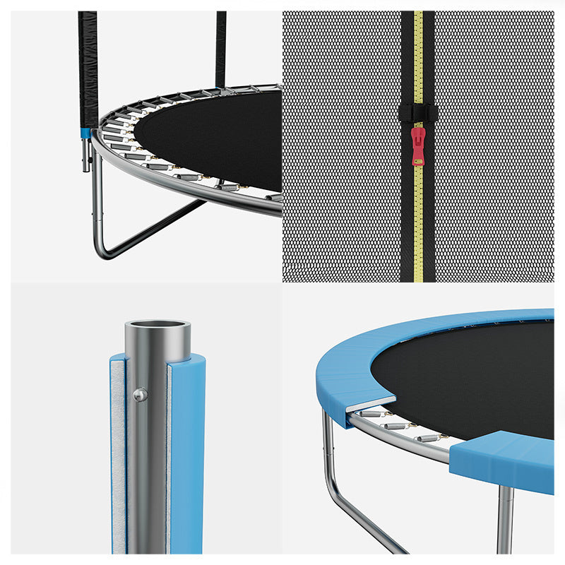 TRAMPOLINA OGRODOWA DLA DZIECI ZUMA 8FT CZARNO/NIEBIESKA 244 CM 8FT-ZUMA-244