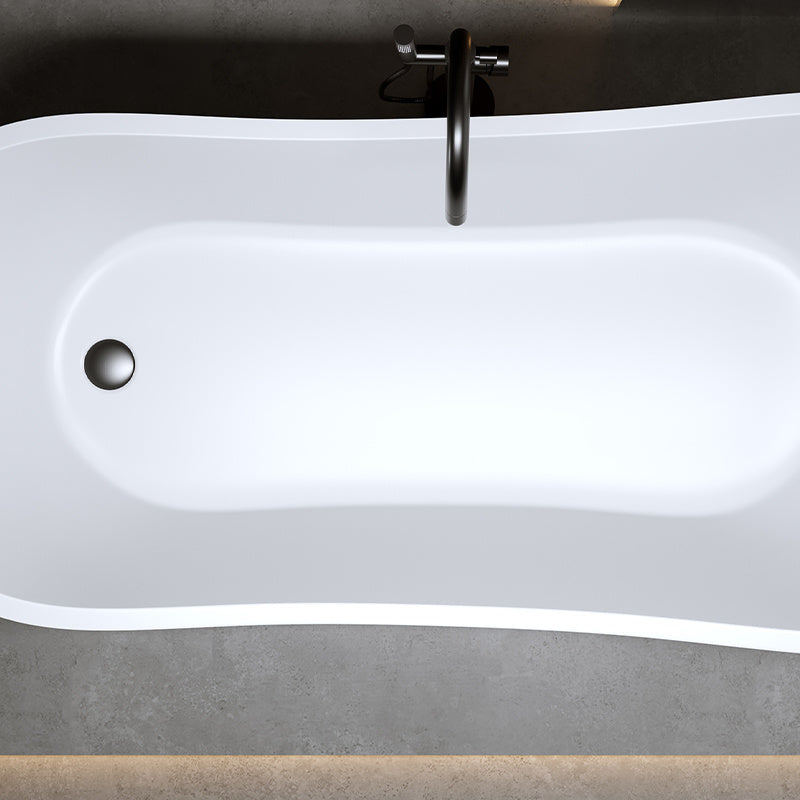 WANNA WOLNOSTOJĄCA FORTE 520C BIAŁA PRZELEW CZARNY 170x75 CM FORTE-520C-P-BL