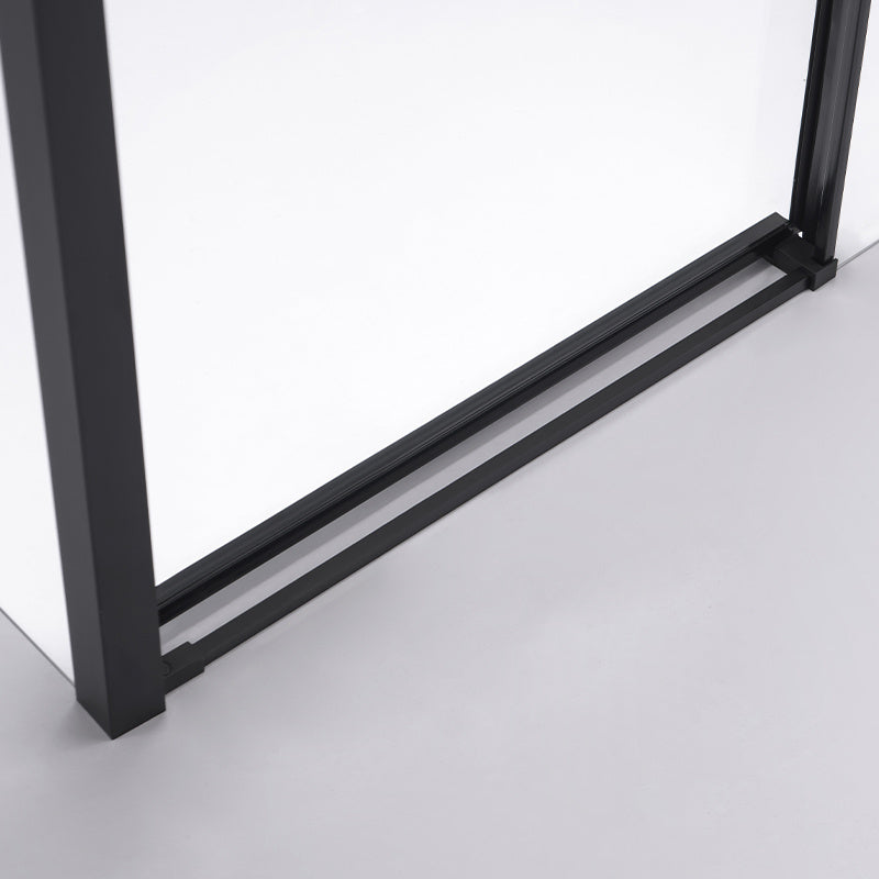 KABINA PRYSZNICOWA PROSTOKĄTNA SUPER SLIM NOVA CZARNA 100x90 CM 6 MM NOVA-BL-100X90