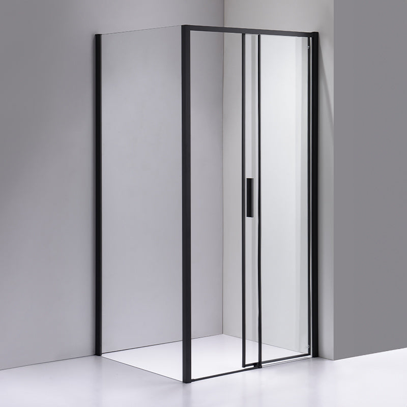 KABINA PRYSZNICOWA PROSTOKĄTNA SUPER SLIM NOVA CZARNA 120x80 CM 6 MM NOVA-BL-120X80